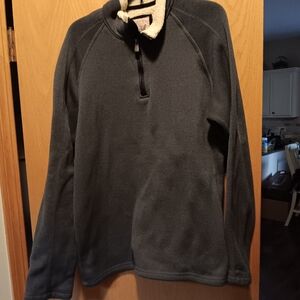 Mens Size XL, Arrow Green and Cream Fleece Pullover Jacket